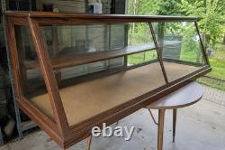 Antique Columbus Show Case Co Tiger Oak Slant Front General Store Display Case 6