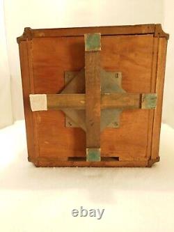 Antique Countertop Revolving Walnut Store Display Case Advertising Ace Combs