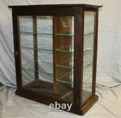 Antique Country Store Oak Showcase Counter top Display Case Shumate Razors