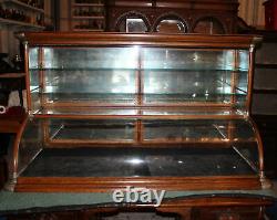 Antique Country Store Oak Tower Country Store Counter Top Showcase Display