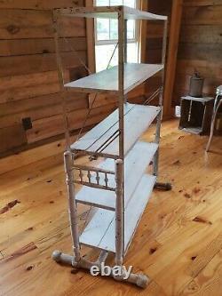 Antique Country Store Shelf Display That Tilts To A Table Combination Table Co