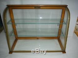 Antique Curved Glass Store Display Case