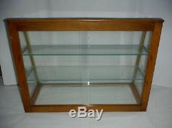 Antique Curved Glass Store Display Case