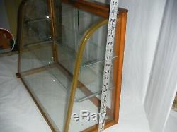 Antique Curved Glass Store Display Case