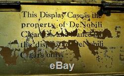 Antique De Nobili Cigar Co. Glass LID Store Counter Cigar Display Case
