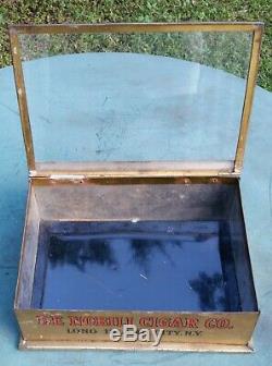 Antique De Nobili Cigar Co. Glass LID Store Counter Cigar Display Case