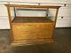 Antique Display Case Retail Store Museum Business Counter Shelves Glass Wood Lrg