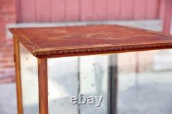 Antique Drug Store Showcase Oak Glass Display Case Wood Bookcase Vintage Cabinet
