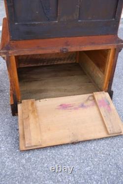 Antique Drug Store Showcase Oak Glass Display Case Wood Bookcase Vintage Cabinet
