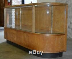 Antique GENERAL STORE VINTAGE Mercantile Display Counter Show Case Glass Shelf