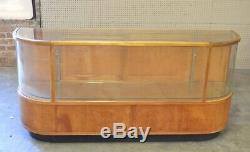 Antique GENERAL STORE VINTAGE Mercantile Display Counter Show Case Glass Shelf