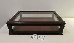 Antique GENERAL STORE VINTAGE Mercantile Display Counter Top Wood & Glass Case
