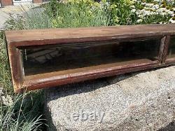 Antique General Store CIGAR BOX Display Case 69.5L Slide Panels Original Knobs