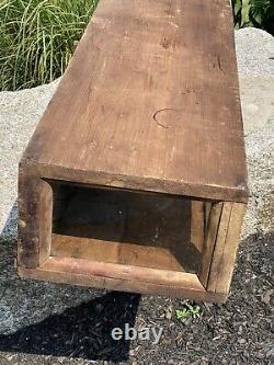 Antique General Store CIGAR BOX Display Case 69.5L Slide Panels Original Knobs