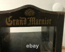 Antique General Store Display Case Grand Marnier liquor bottles Display Cabinet