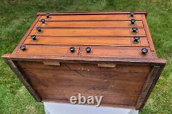 Antique General Store Spool Cabinet 6 Drawer Cherry Finish Solid Wood
