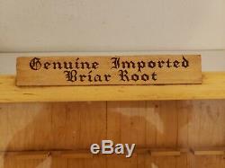 Antique Genuine Imported Briar Pipe Store Advertising Counter Table Display Case