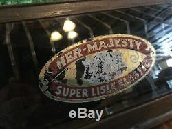 Antique HER-MAJESTY Super Lisle Elastic Display Case Country Store