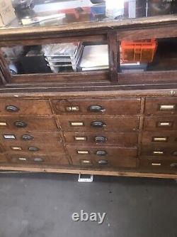 Antique Hardware Store Cabinet Display Case San Francisco