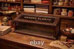 Antique Hickory Elastic Display Case General Store Counter Fixture Thread