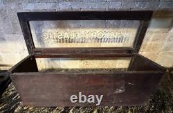 Antique Hickory Elastic Display Case General Store Counter Fixture Thread