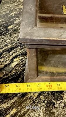 Antique Hickory Elastic Display Case General Store Counter Fixture Thread