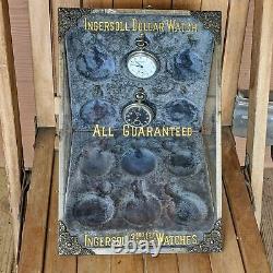 Antique Ingersoll Dollar Watch Glass Case Store Display