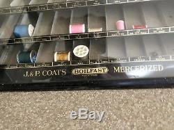 Antique J& P Coats Spool Holder, Store Display Case