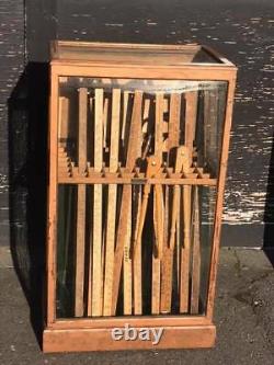 Antique Lutke Manufacturing Company Wood and Glass Cane/Golf Club Store Display