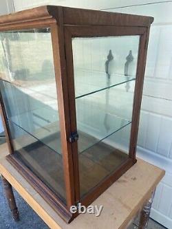 Antique Oak Bakery 4 Sided Glass Showcase Country Store Vintage