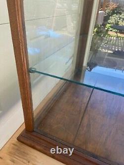 Antique Oak Bakery 4 Sided Glass Showcase Country Store Vintage