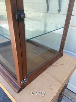 Antique Oak Bakery 4 Sided Glass Showcase Country Store Vintage