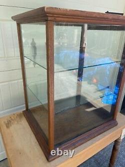 Antique Oak Bakery 4 Sided Glass Showcase Country Store Vintage