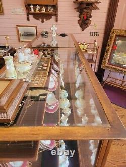 Antique Oak & Glass Clothing Store Showcase 8' w x 42 t x 26 d