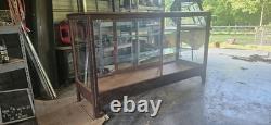 Antique Oak Glass Display Case 6FT General Store Mercantile Showcase Cabinet
