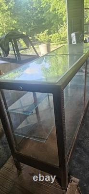 Antique Oak Glass Display Case 6FT General Store Mercantile Showcase Cabinet
