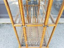 Antique Oak Ribbon Cabinet Display Case Exhibition Show Case Co Country Store