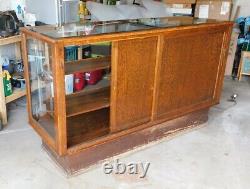 Antique Oak Store Showcase, 6 Feet Long, Detroit Show Case Co. (PICK-UP ONLY!)