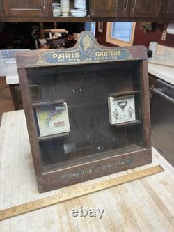 Antique Paris Garters Store Display Case Vintage