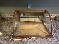 Antique Riswig Curved Glass Store Display Case