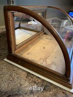 Antique Riswig Curved Glass Store Display Case