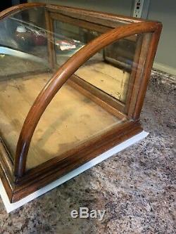 Antique Riswig Curved Glass Store Display Case