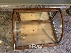 Antique Riswig Curved Glass Store Display Case