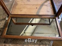 Antique Riswig Curved Glass Store Display Case