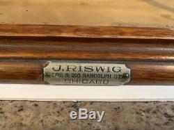 Antique Riswig Curved Glass Store Display Case