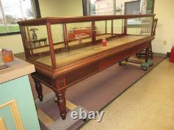 Antique Show Case Jewelry Store Tobacco Shop Museum Collector Display Mahogany