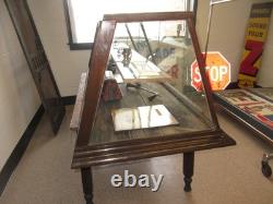 Antique Show Case Jewelry Store Tobacco Shop Museum Collector Display Oak 1910