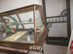 Antique Show Case Jewelry Store Tobacco Shop Museum Collector Display Oak 1910