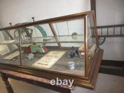 Antique Show Case Jewelry Store Tobacco Shop Museum Collector Display Oak 1910