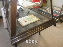 Antique Show Case Jewelry Store Tobacco Shop Museum Collector Display Oak 1910